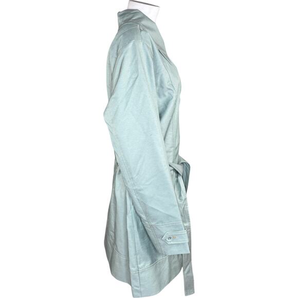 Isaac Mizrahi Live! Water Resistant Trench Coat Lining and Hood Desert Sage XL - Picture 7 of 16